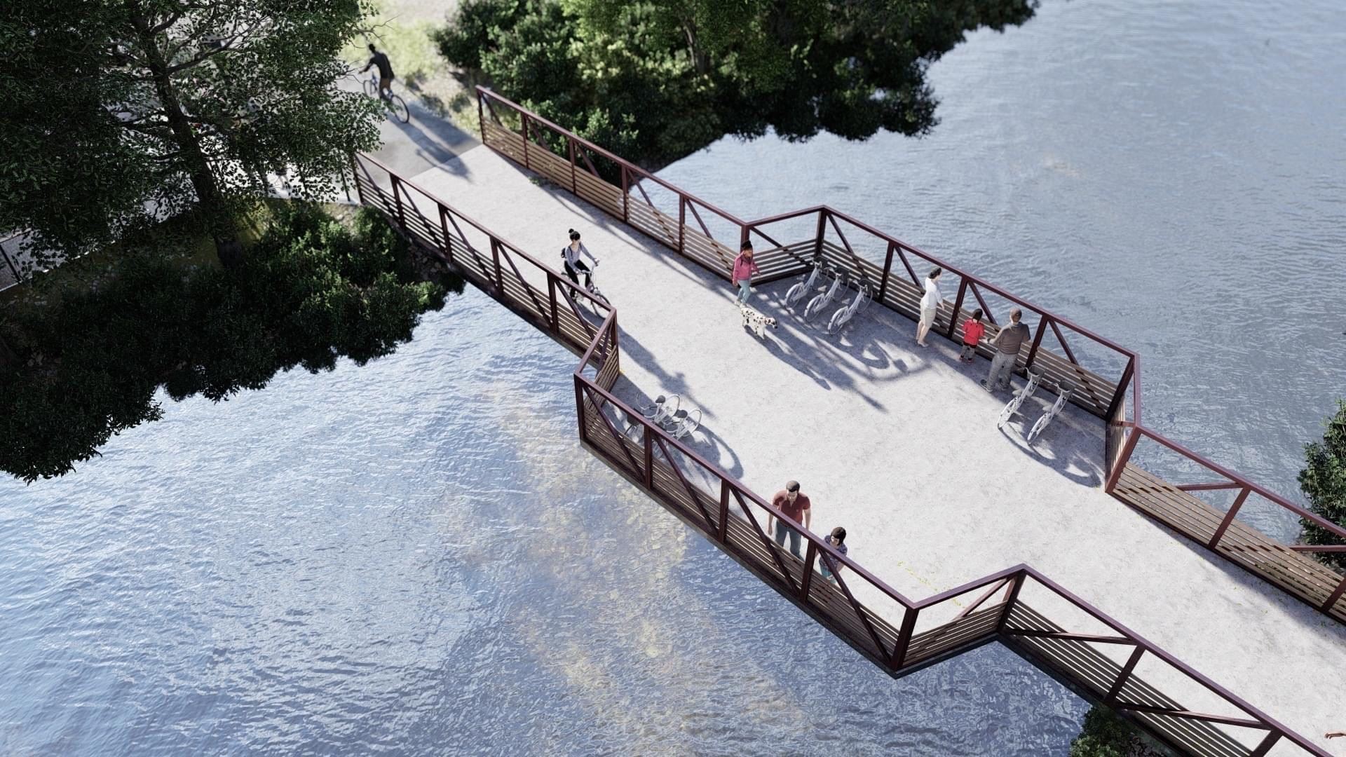 Pedestrian Bridge Rendering provided by ODNR