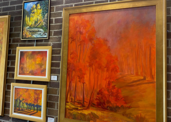 Oil paintings in frames