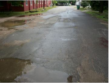 July 2019 Ponding on Chestnut Street facing north