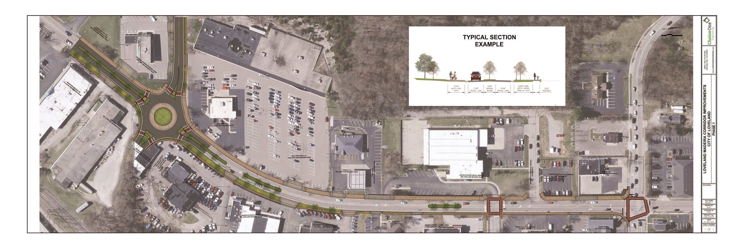 Loveland Madeira Road Phase 1 Improvement Rendering